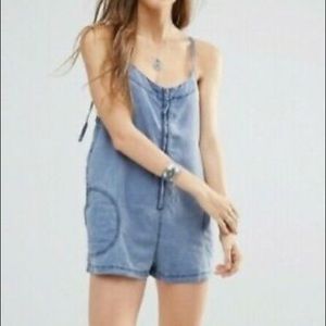 Free People Women’s Denim Romper Size XS